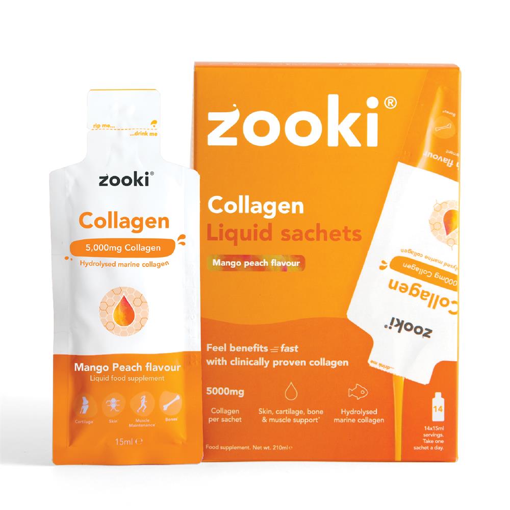 Zooki Marine Collagen 5000mg - Mango - 14 Liquid Sachets