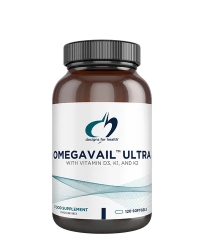 OmegAvail Ultra TG with Vitamin D3, K1, K2, Lipase 120 Softgel