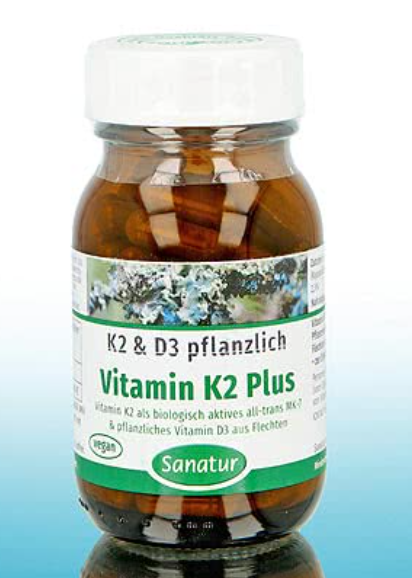 Vitamin K2 Plus D3 90 Capsules Sanatur