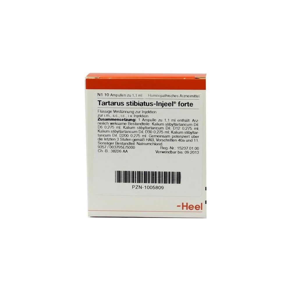 Tartarus Stibiatus FORTE 10 Ampoules -