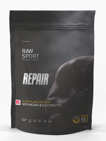 Repair Elite Plant Protein with BCAA's & Electrolytes Raw Banana 1kg (BLACK)