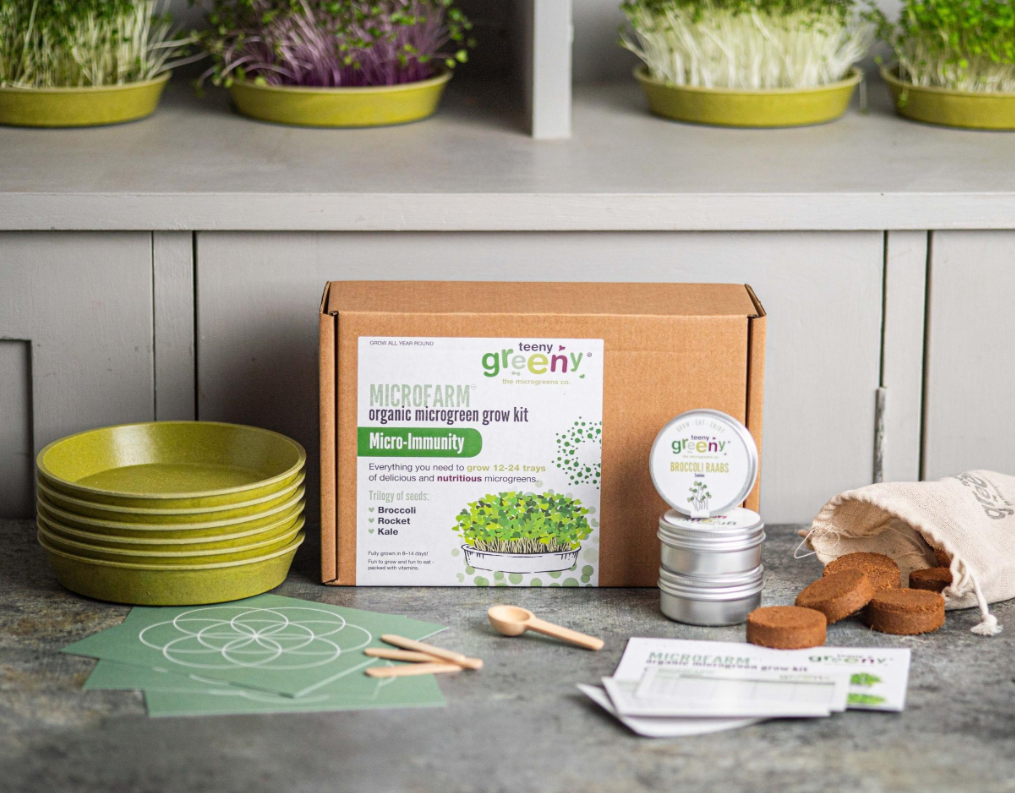 Microfarm Organic Microgreen Grow Kit 'Micro-Immunity' (Broccoli, Rocket, Kale)