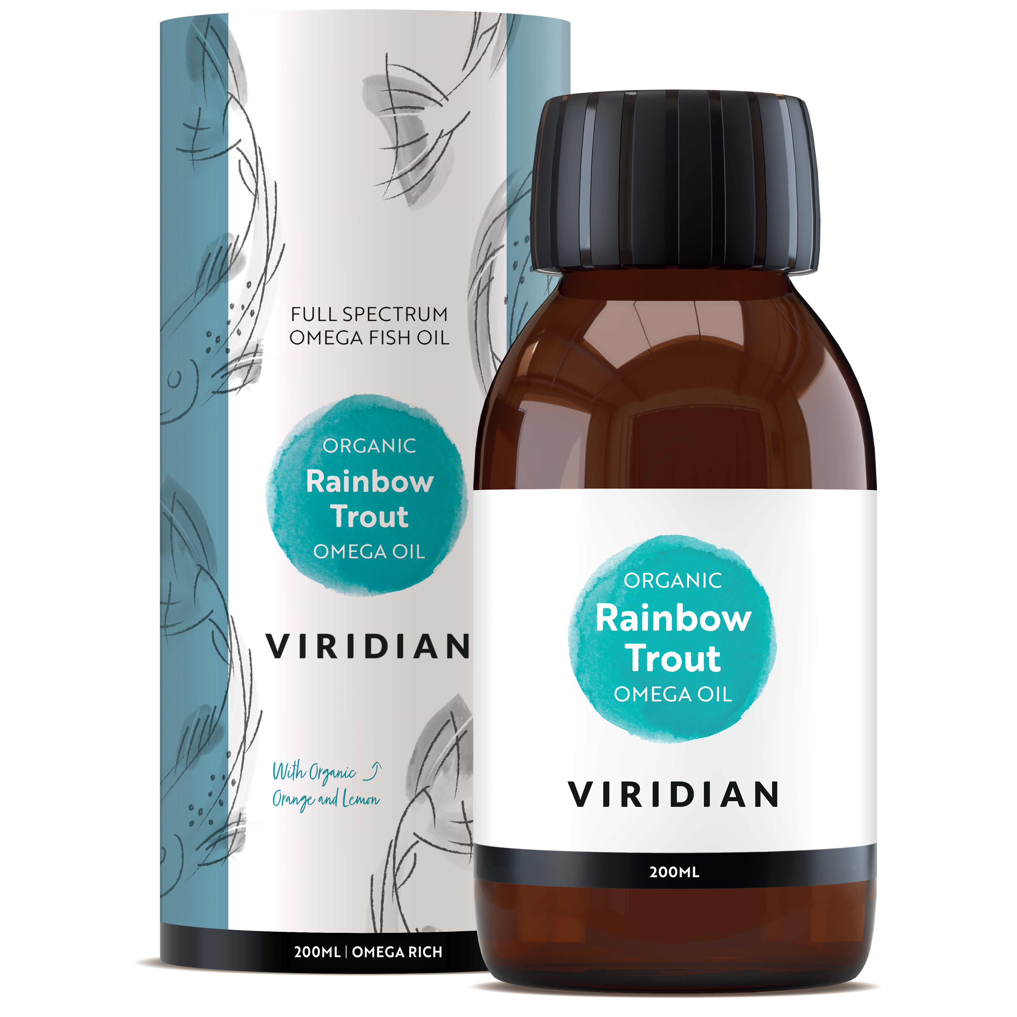 100% Organic Scandinavian Rainbow Trout Oil 200ml