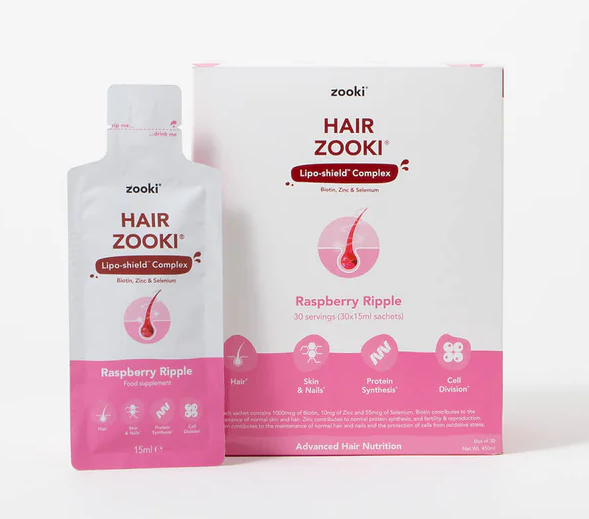 Hair Zooki Raspberry Ripple 30x15ml Sachets CASE