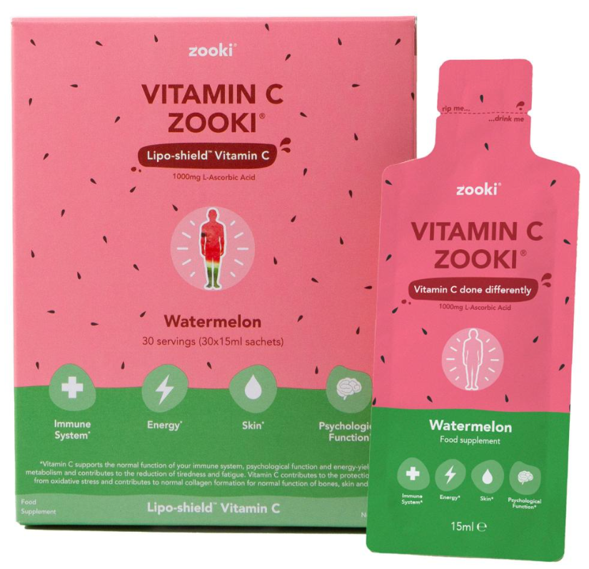 Vitamin C Liquid Sachets Watermelon Flavour 30x15ml CASE