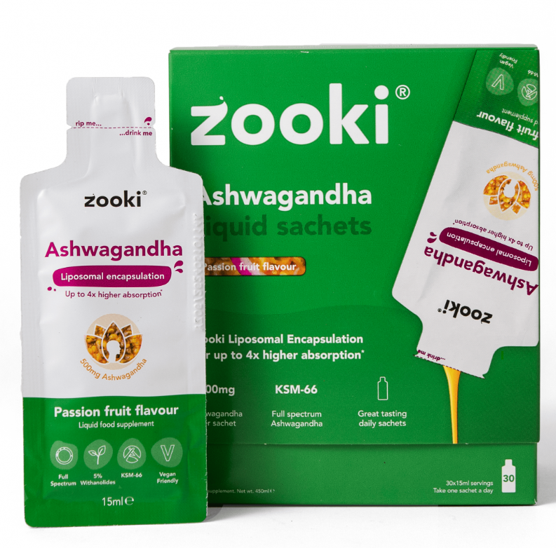 Ashwagandha Liquid Sachets Passion Fruit Flavour 30x15ml CASE