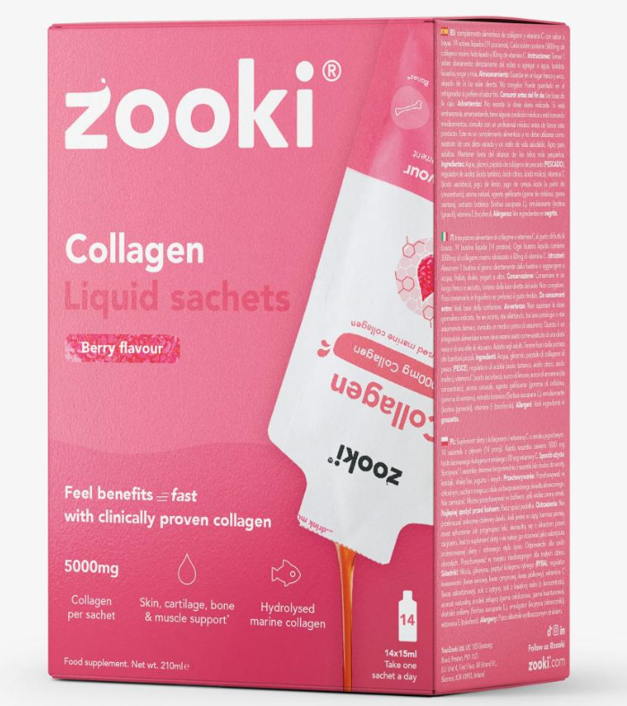 Collagen Liquid Sachets Berry Flavour 5,000mg 14x15ml CASE
