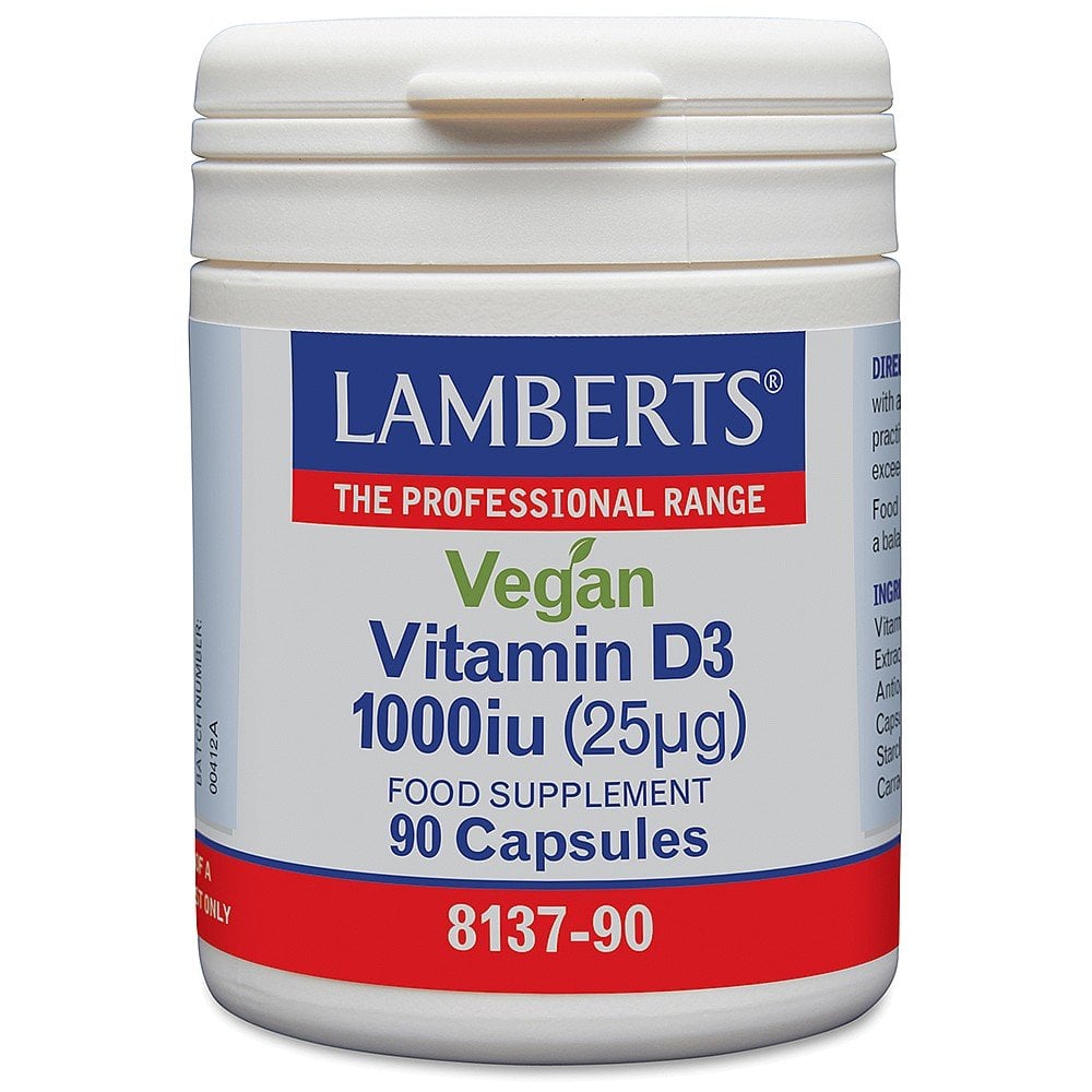 Vegan Vitamin D3 1000iu (25ug) 90's