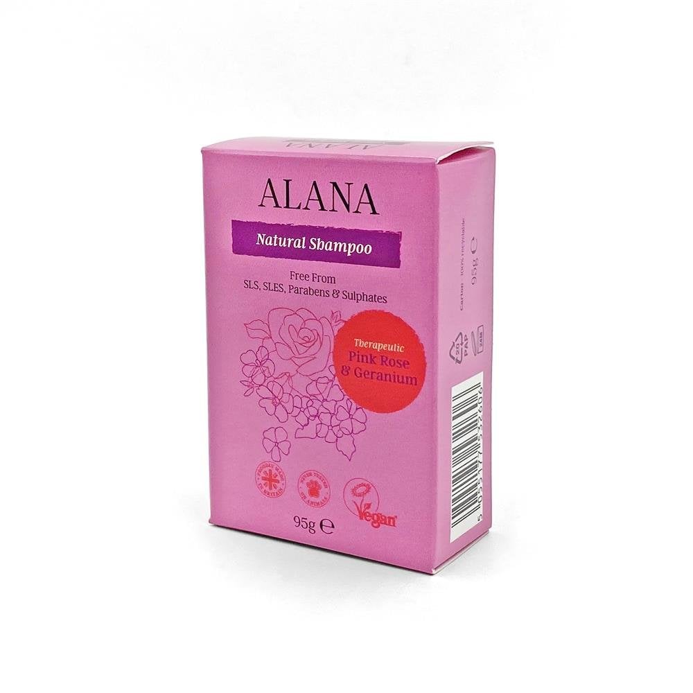 Natural Shampoo Therapeutic Pink Rose & Geranium (Bar) 95g