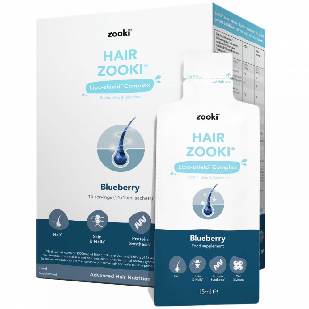 Hair Zooki Blueberry 14x15ml Sachets CASE