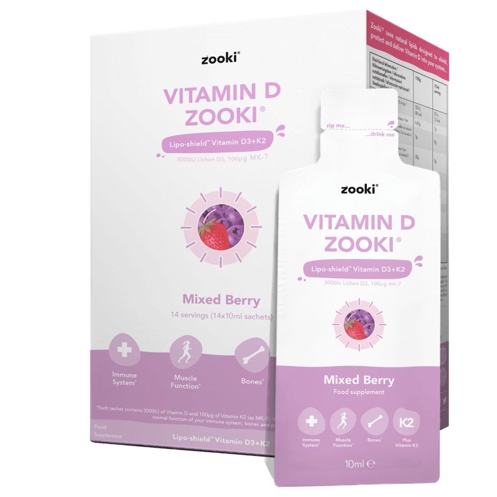 Vitamin D Zooki Mixed Berry 14x10ml Sachets CASE